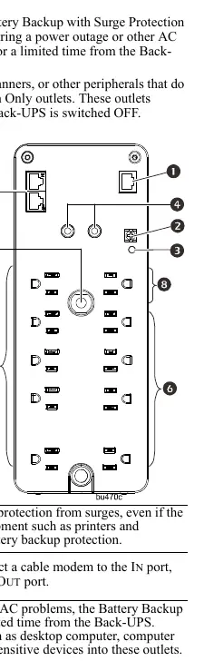 Rear panel layout and port identification