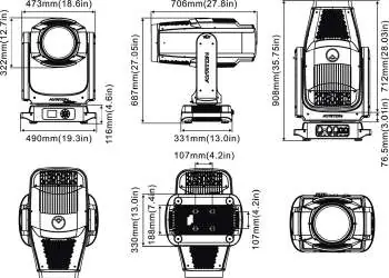 Fixture dimensions and overview