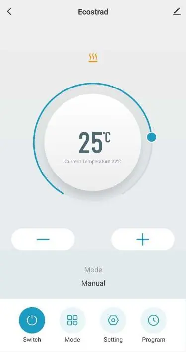 Smart Life app control interface