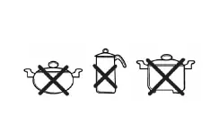 Unsuitable cookware (Fig. 5)