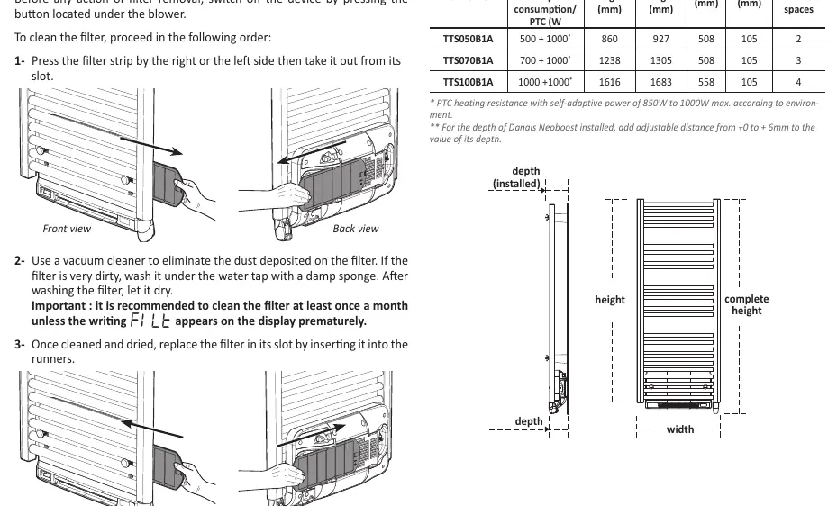 Dust filter cleaning procedure