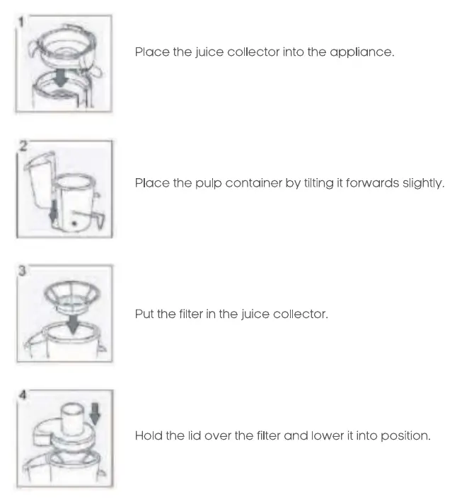 Assembly steps 1-4