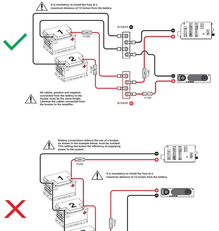 Battery connection diagram
