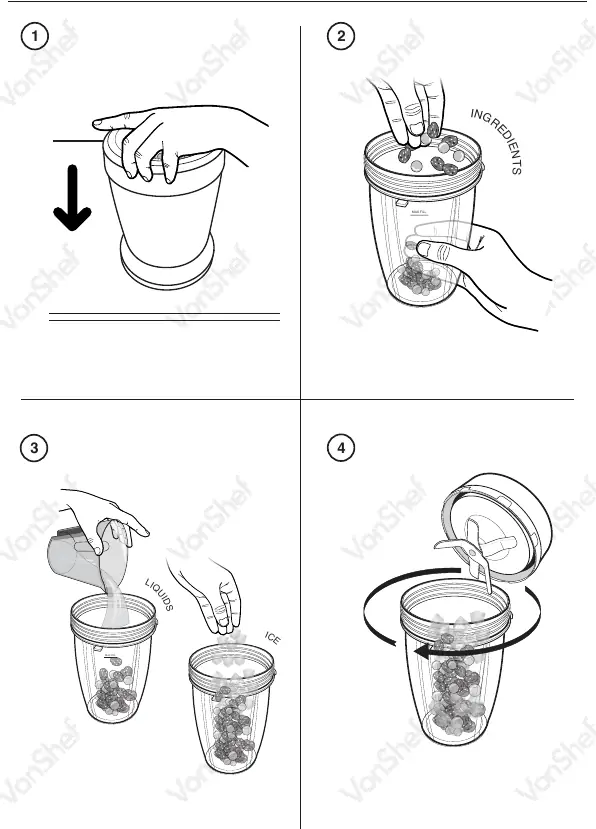 Assembly and ingredient loading steps