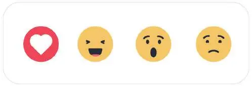 Reaction menu icons