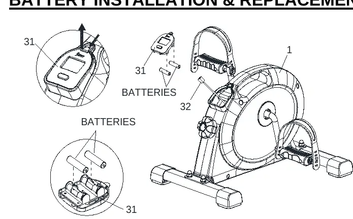 Battery installation process.