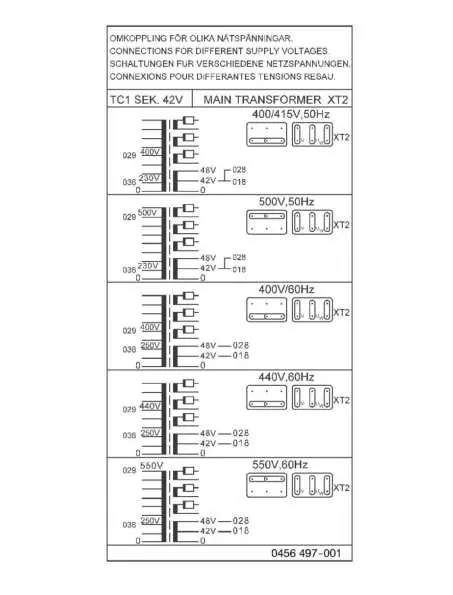 Voltage connection instructions