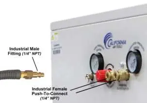 Air hose connection