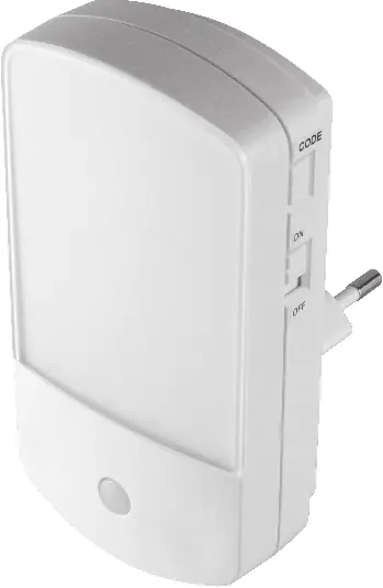 Wireless doorbell receiver and push button transmitter