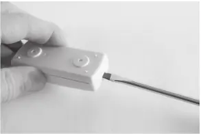 Opening the push button casing