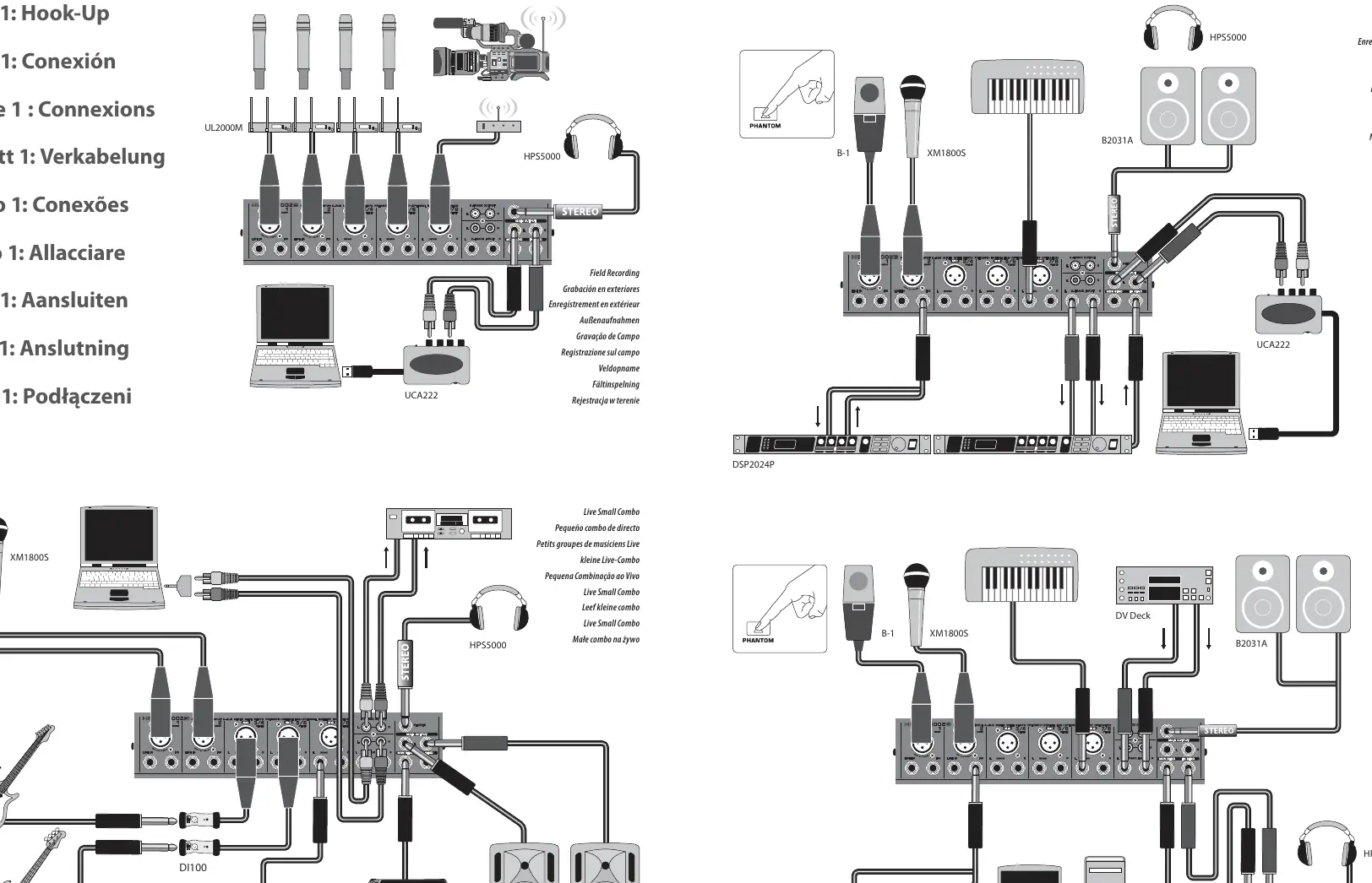 XENYX 1002B Hook-up diagram