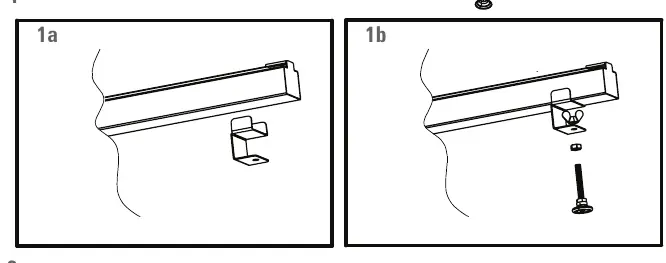 Assembly of mounting brackets and feet.