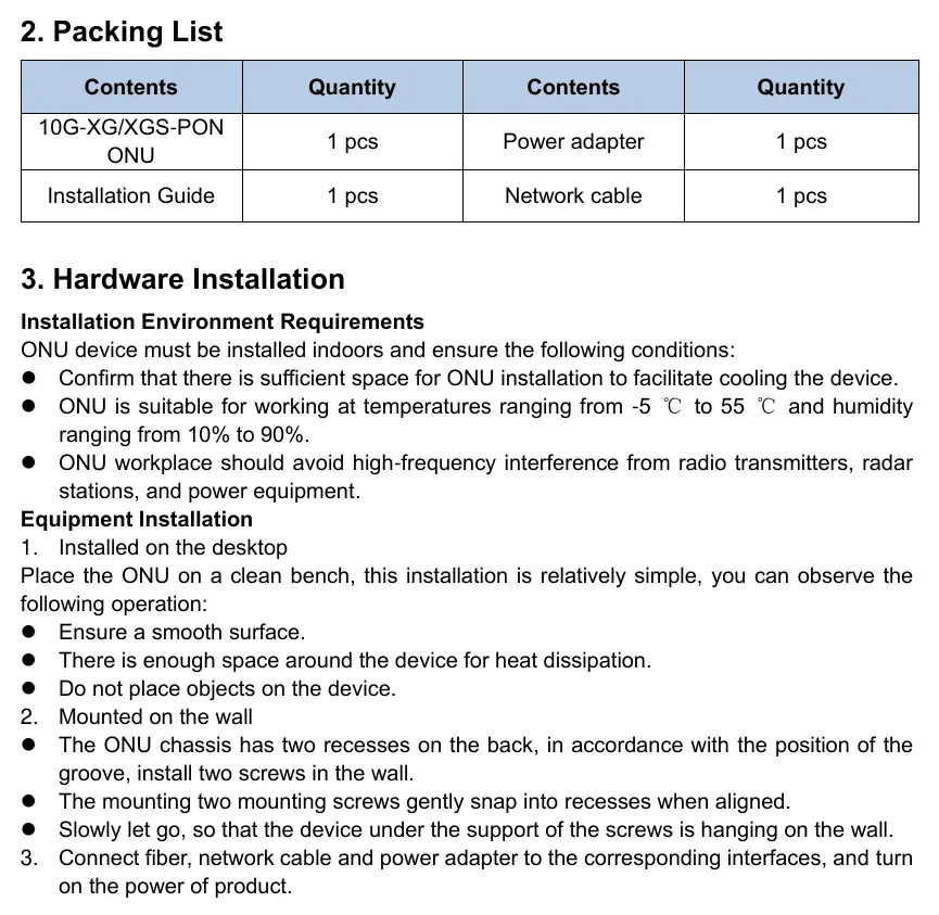 Installation diagram from the manual