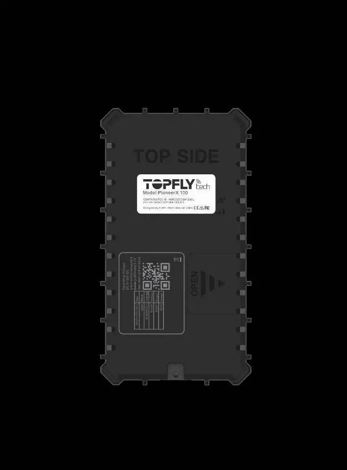 Device label showing wiring and port information