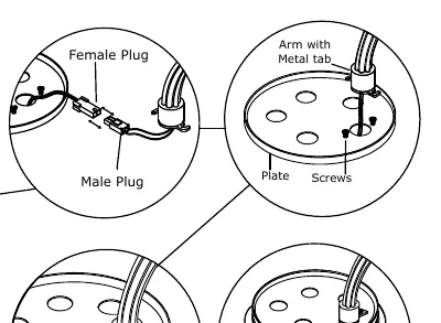 Arm installation detail