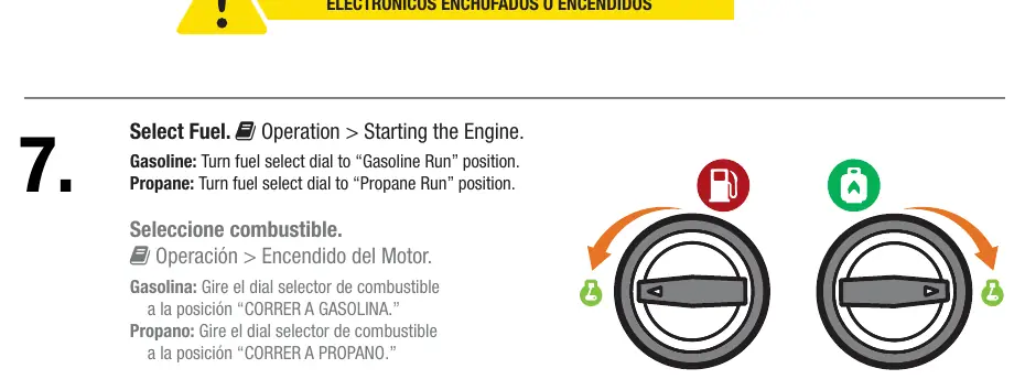 Fuel selection dial