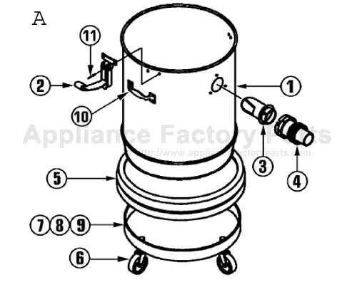 Vacuum tank assembly components