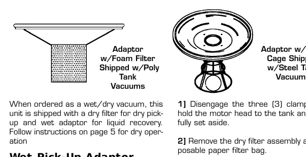 Wet adaptor installation