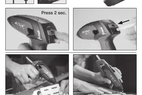 Operation steps: Switching on and applying glue