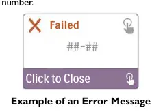 Example of an Error Message