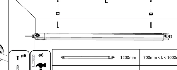 Mounting distance (L) requirements