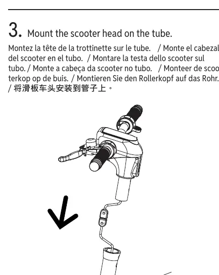 Mounting the scooter head