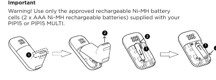 Installing batteries into the baby unit