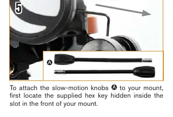 Attaching the slow-motion control knobs