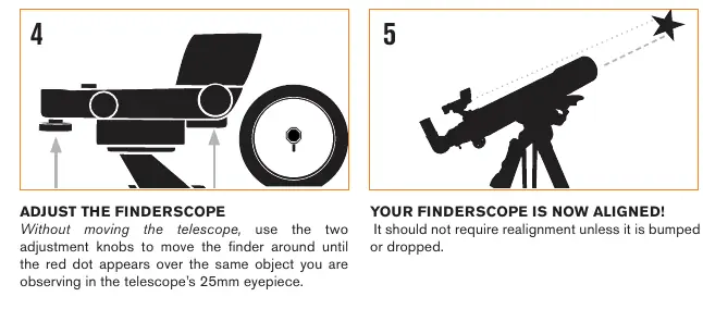 Finderscope adjustment process