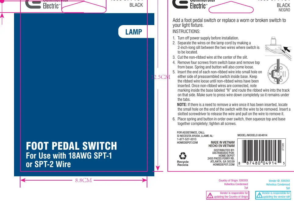 Installation diagram from the manual