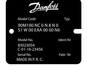 Example of a motor nameplate