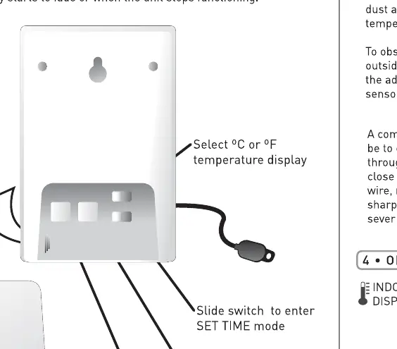 Battery compartment and setup controls