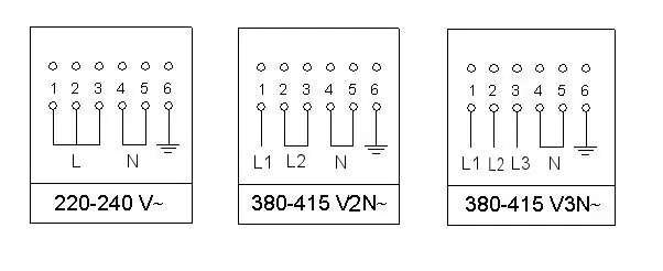 Electrical connection wiring diagrams