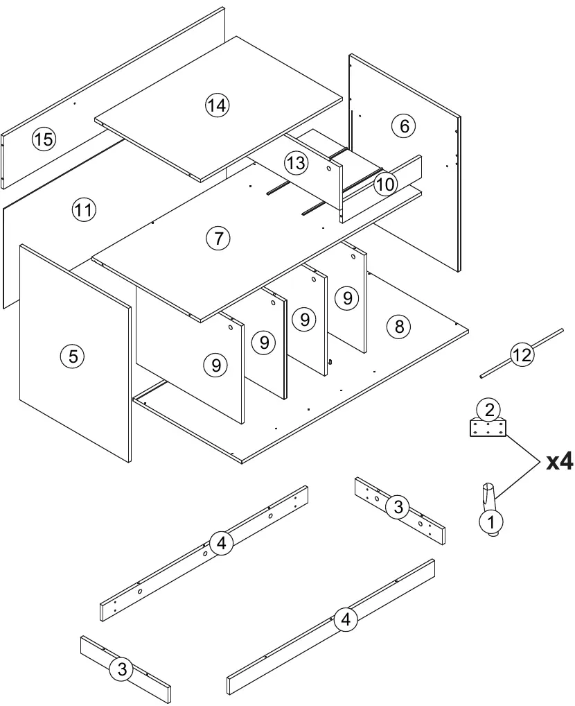 Parts list and identification