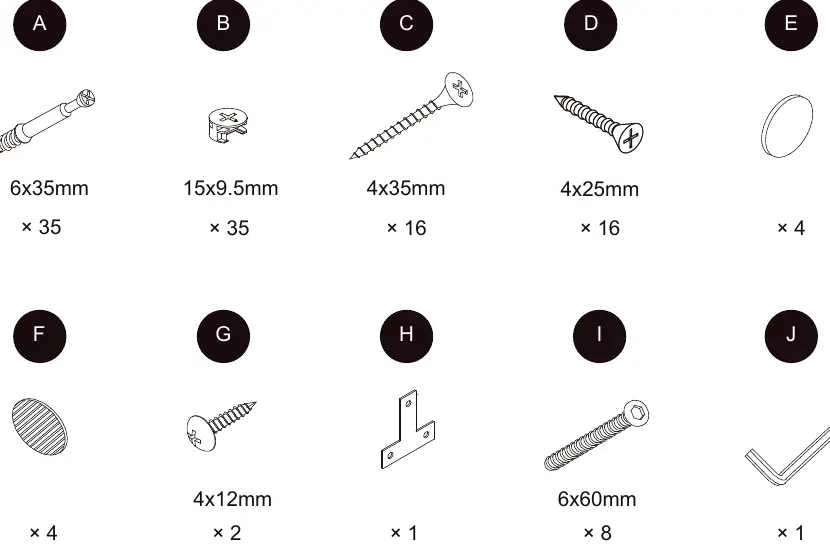 Hardware list