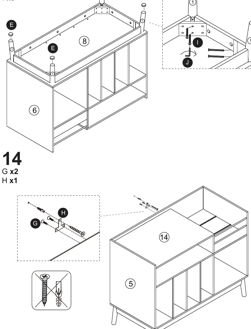 Assembly steps 13 and 14