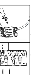 Wiring diagram showing connection to terminal block