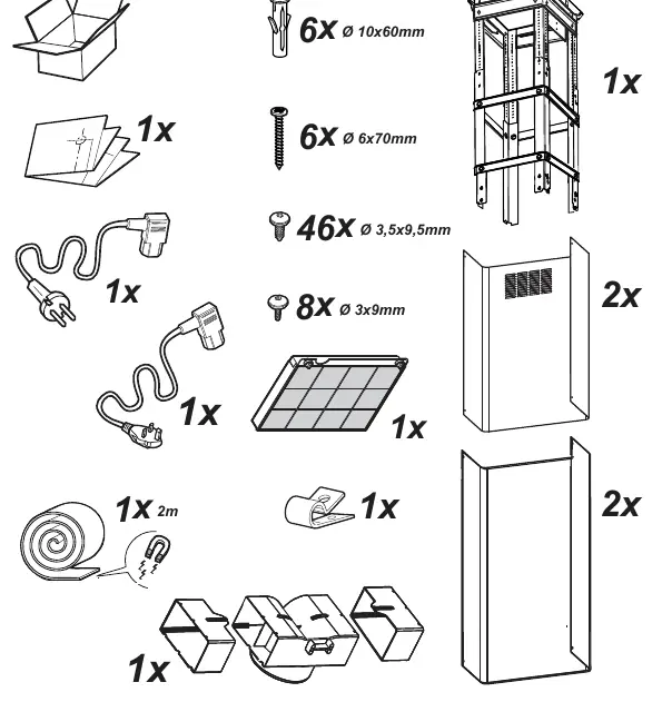 Included components and hardware