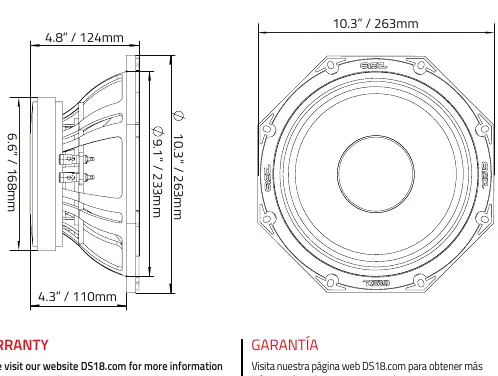 Mounting dimensions and baffle cutout requirements