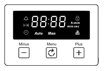 Clock/Programmer display and buttons