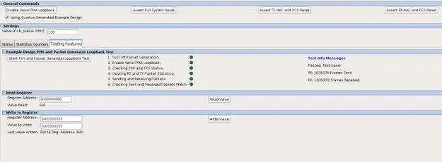 Ethernet Toolkit Testing Features