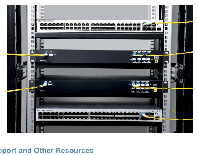 Fiber cable connection example
