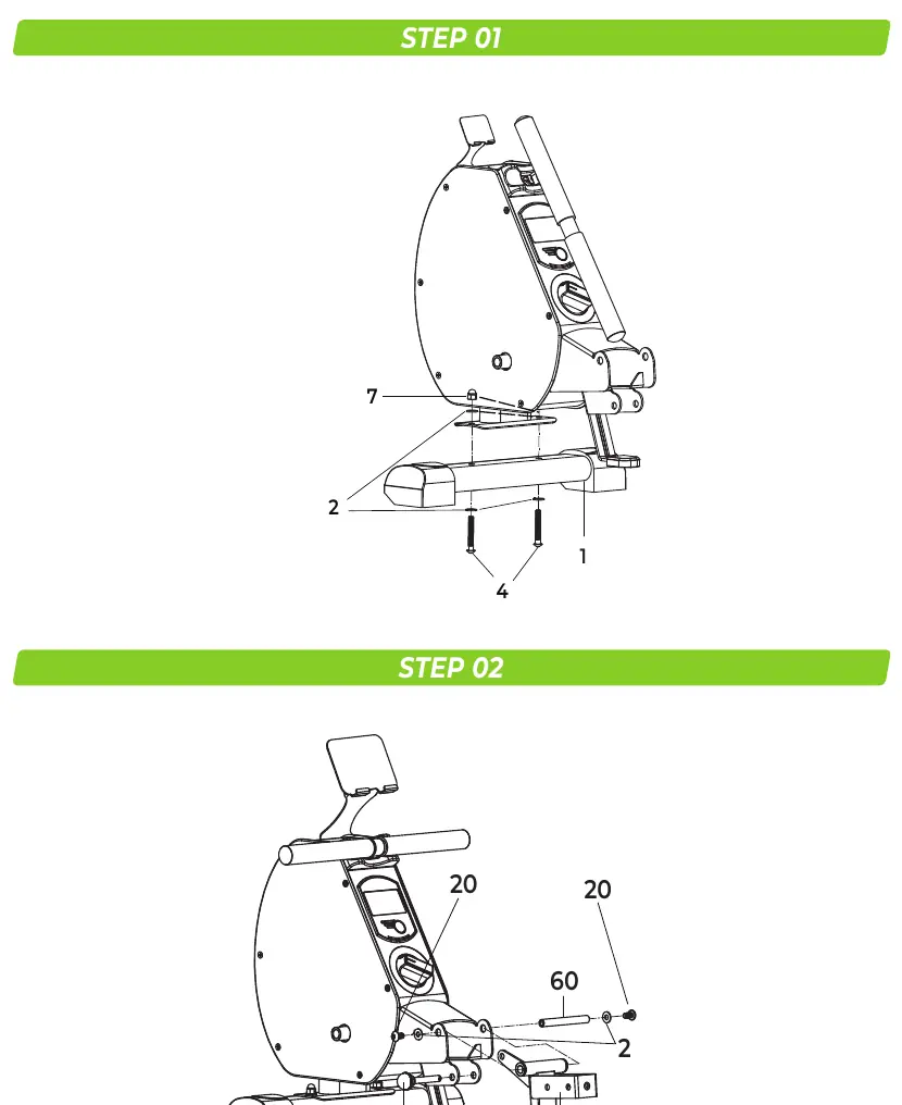 Assembly steps 1 and 2