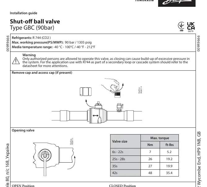 Installation diagram from the manual