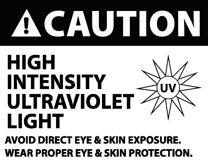 UV radiation safety warning