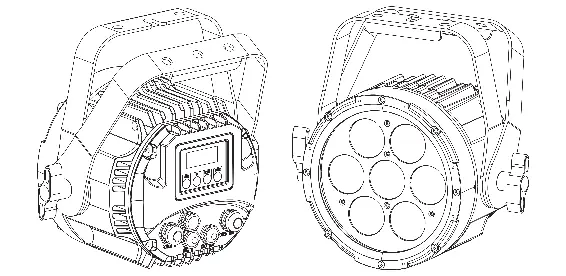 Fixture overview showing ports and controls