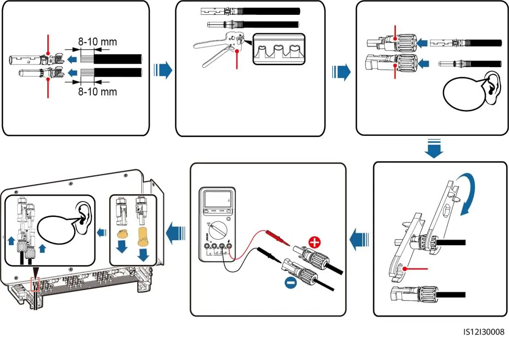 DC input power cable installation