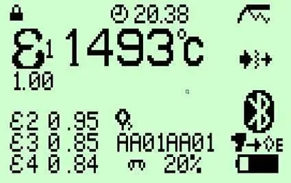 Operator Emissivity Mode display