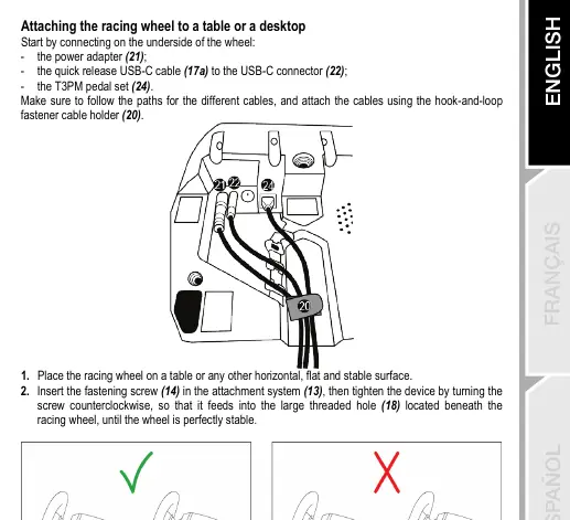 Installation diagram from the manual