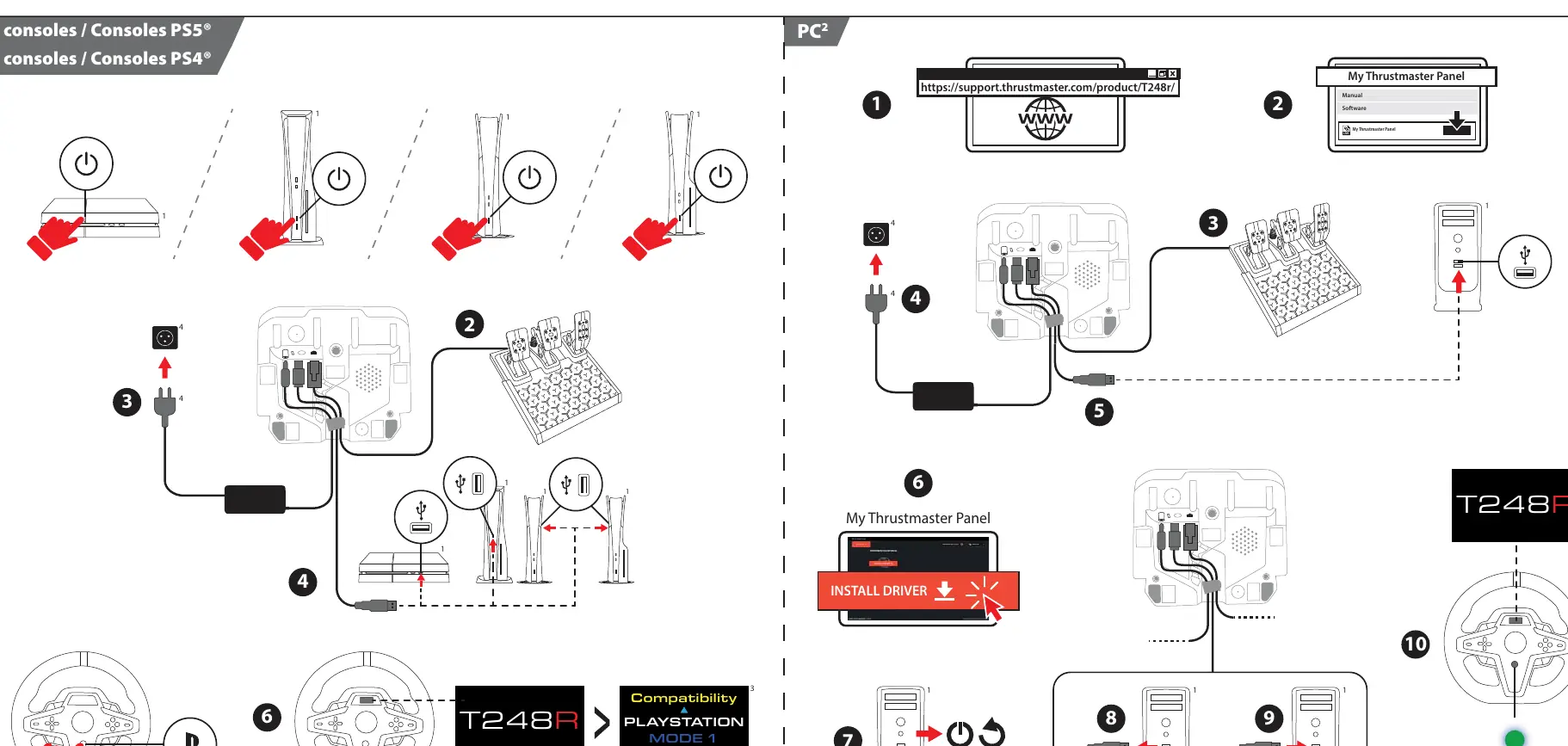 Connection diagram for PlayStation and PC